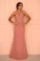 Vestido longo decote gota – Rosé