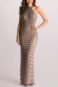 Vestido inteiro bordado frente única prata