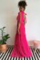 Vestido de tule pink com alças de laço