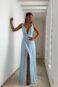 Vestido longo com opções de amarração