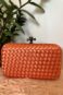 Clutch laranja de cetim