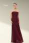 Vestido marsala sem alças com corte justo