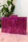 Clutch Pink Acrílica Madrepérola