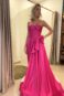 Vestido cetim pink com corselet