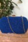 Clutch azul corda trançada