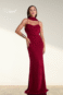Vestido marsala com decote nas costas