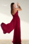 Vestido marsala com decote nas costas